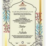 Nikkah certificate frame