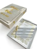 Nikkah booklet with box – personalised white keepsake box with gold names, framed certificate and pen – Wedding Bundle Pakistan